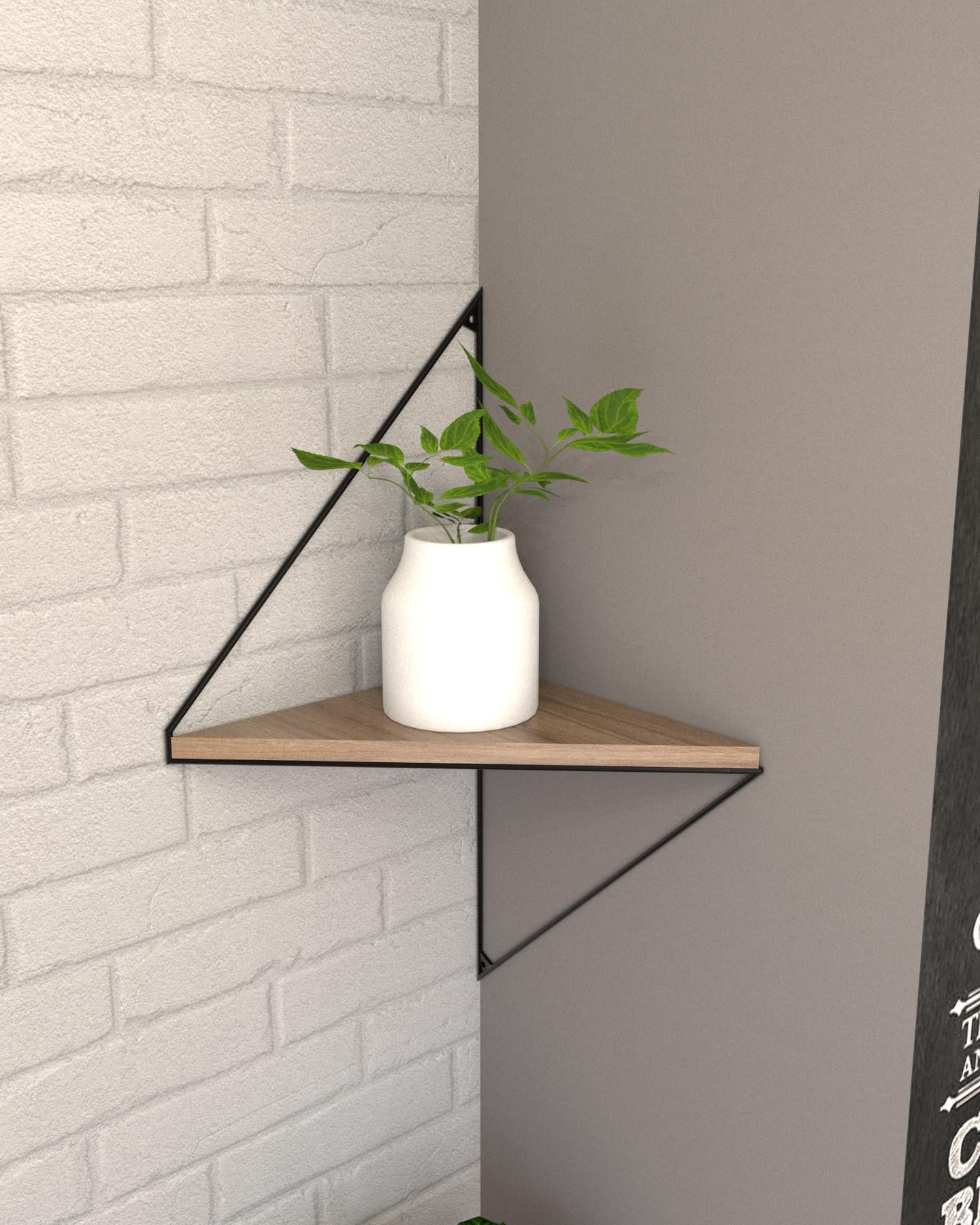 Полка настенная угловая EcoLoft Вердина в стиле лофт Монтеверде (DSP-1312-4)