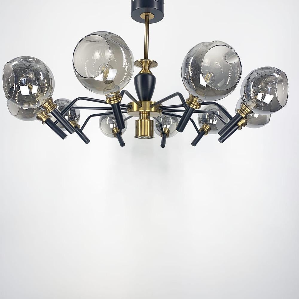 Люстра дизайнерская потолочная с открытым плафоном (ZL 1477/10)