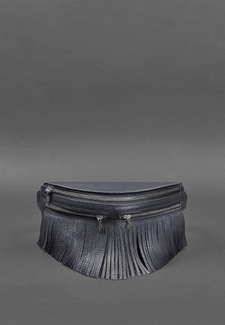 Жіноча сумка на пояс шкіряна Spirit Темно-синій (A-027535)