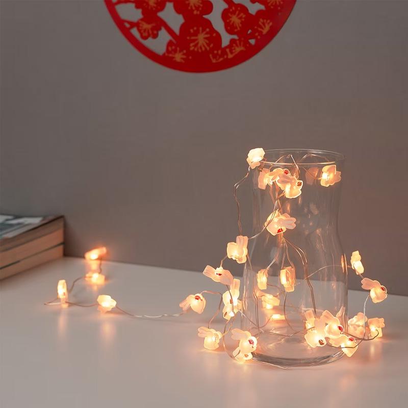 Гирлянда c 32LED лампочками в виде кроликов на батарейках