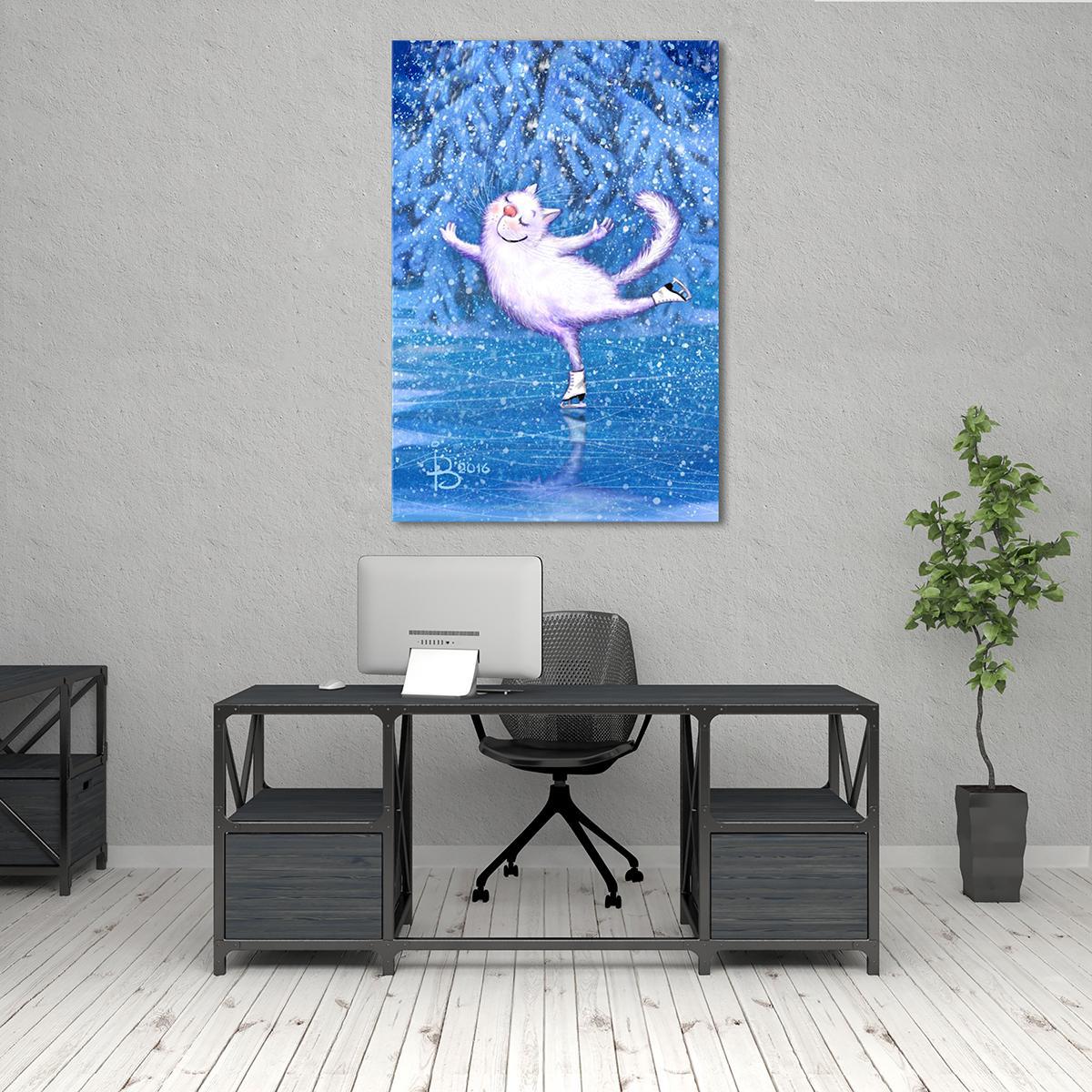 Модульна картина Фігурне катання Біла лебідь 1 модуль 50x75 см