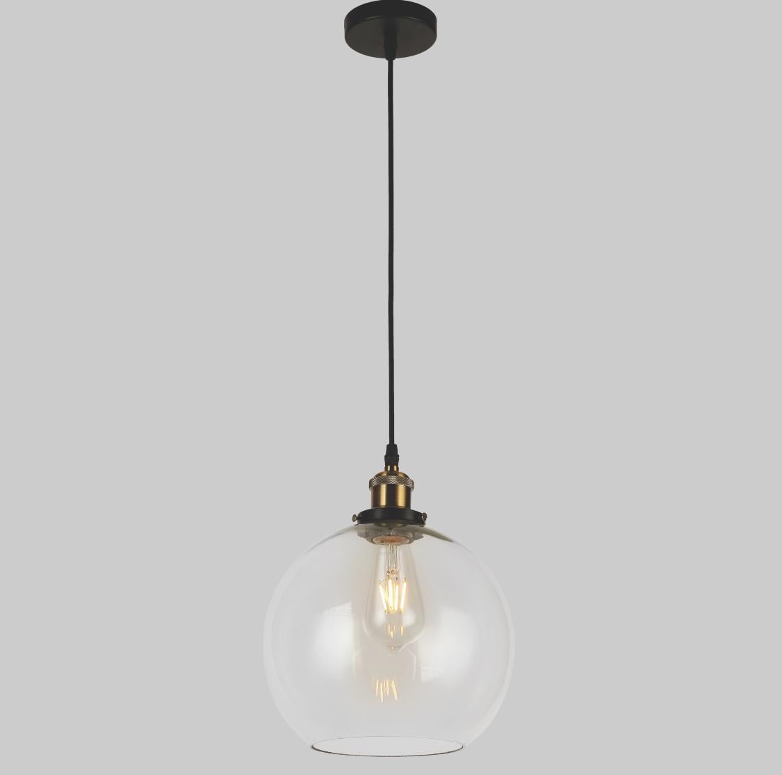 Подвес стеклянный с шаром 25 см Кофейный (52-1009-1 CL)