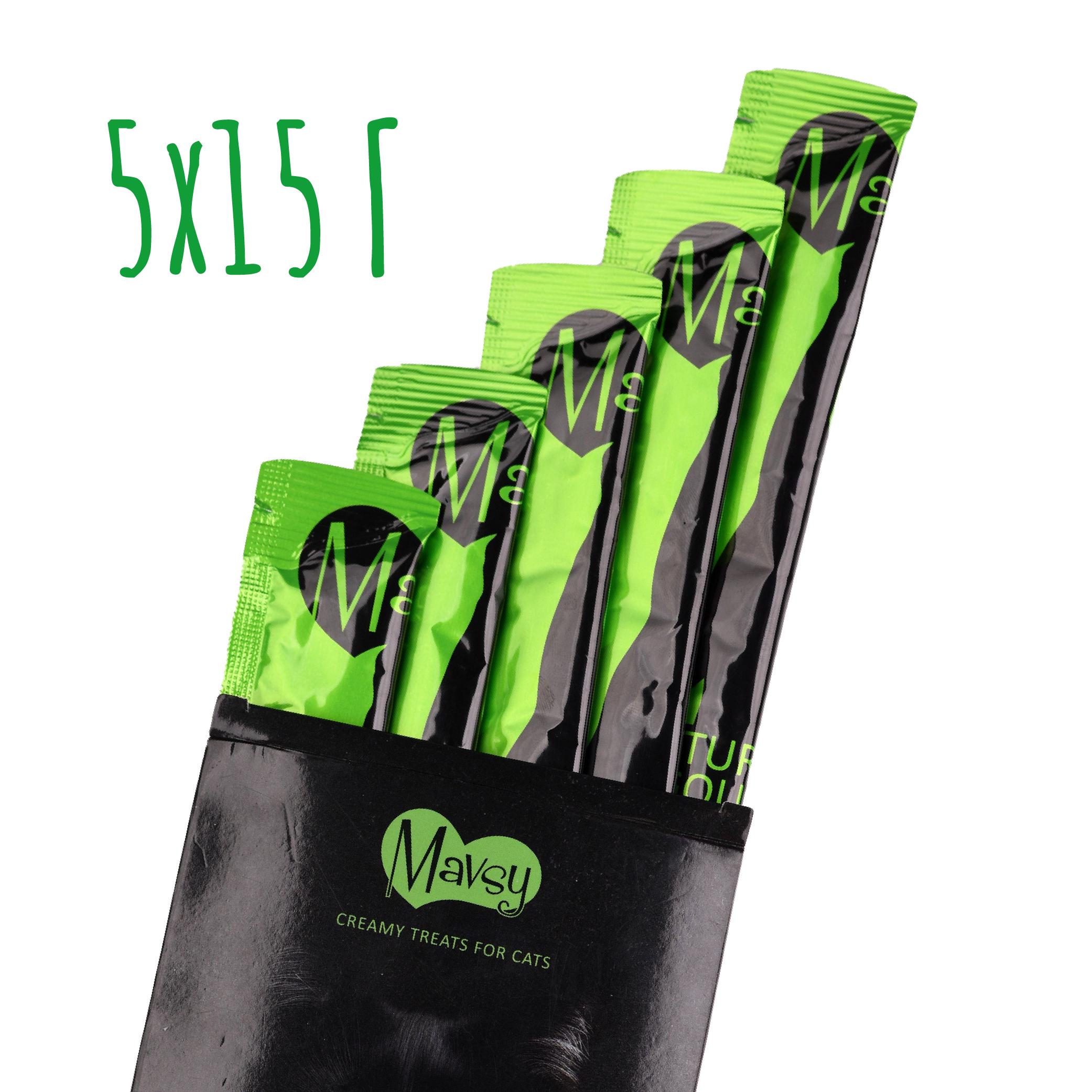 Ласощі для котів кремові Mavsy Creamy superfood TURKEY GOULASH ON A BED OF SPINACH WITH ALOEW 5 шт./15 г (24628578) - фото 2 Ласощі для котів кремові Mavsy Creamy superfood TURKEY GOULASH ON A BED OF SPINACH WITH ALOEW 5 шт./15 г (24628578) - фото 2