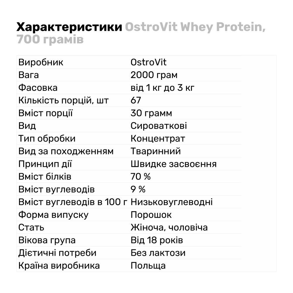 Протеин OstroVit Whey 700 г Арахисовое масло (2680V4824) - фото 2