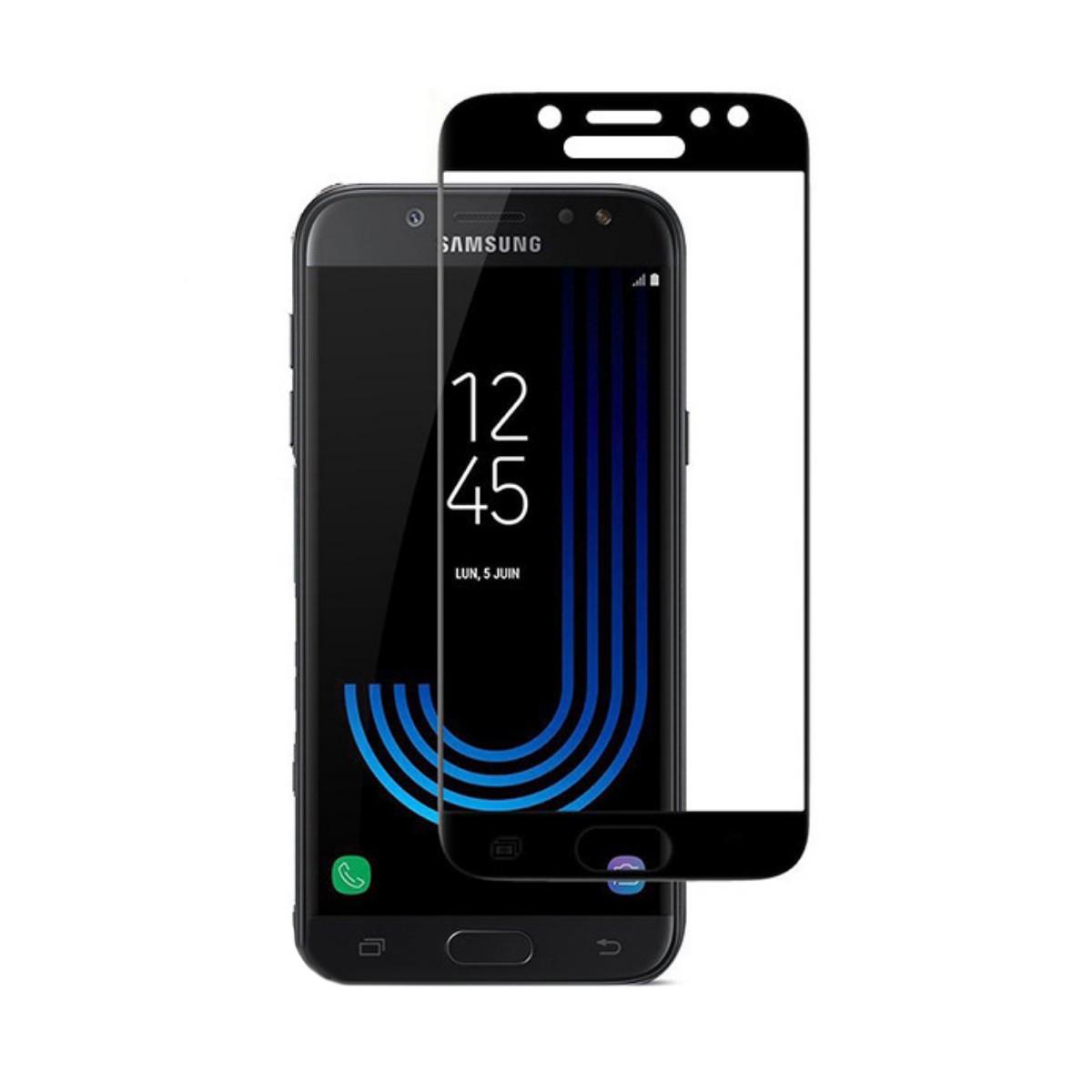 Защитное стекло Glass Full Glue для Samsung J7 J730 2017 Black (1078)