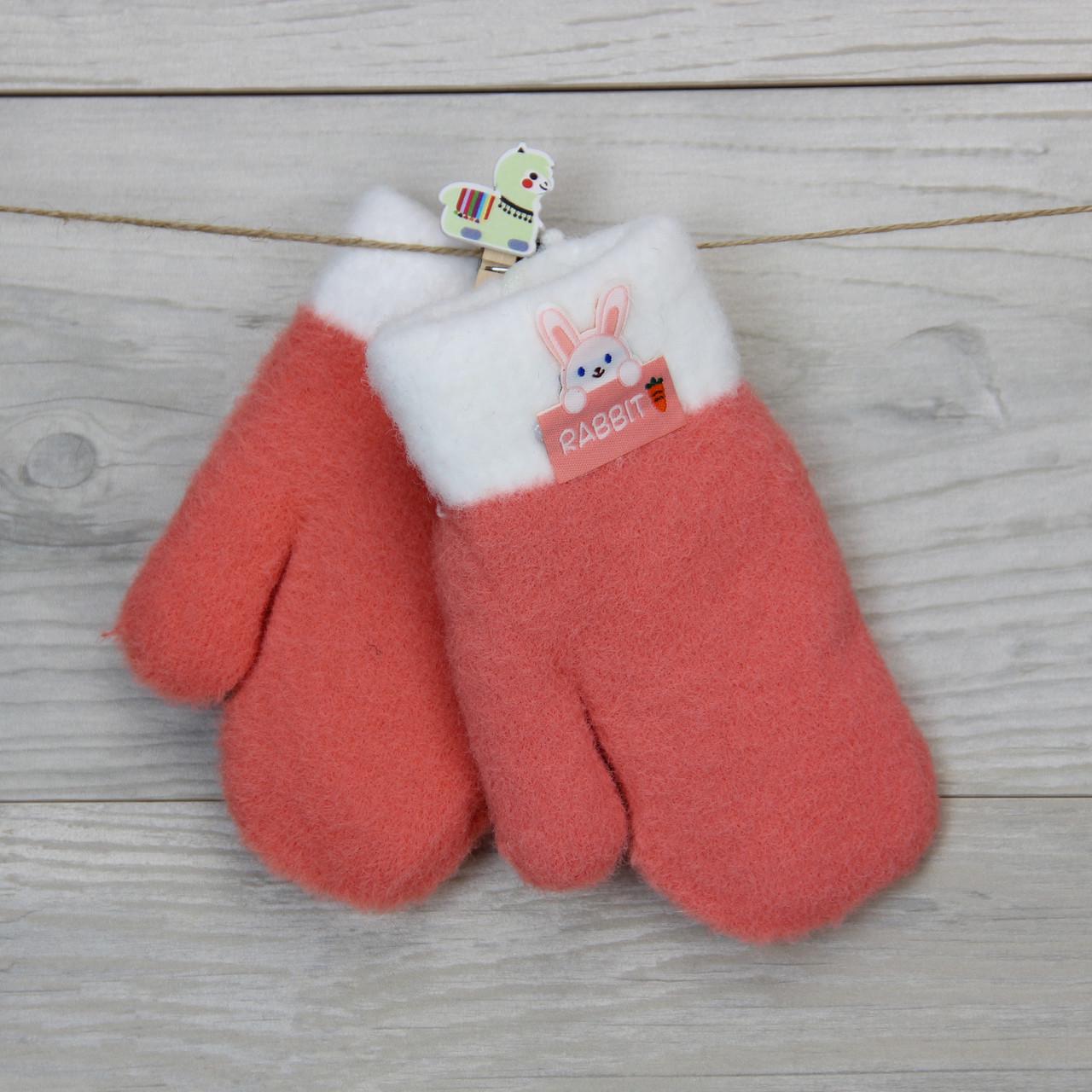 Перчатки детские зимние на 3-4 года с мехом внутри (31222)