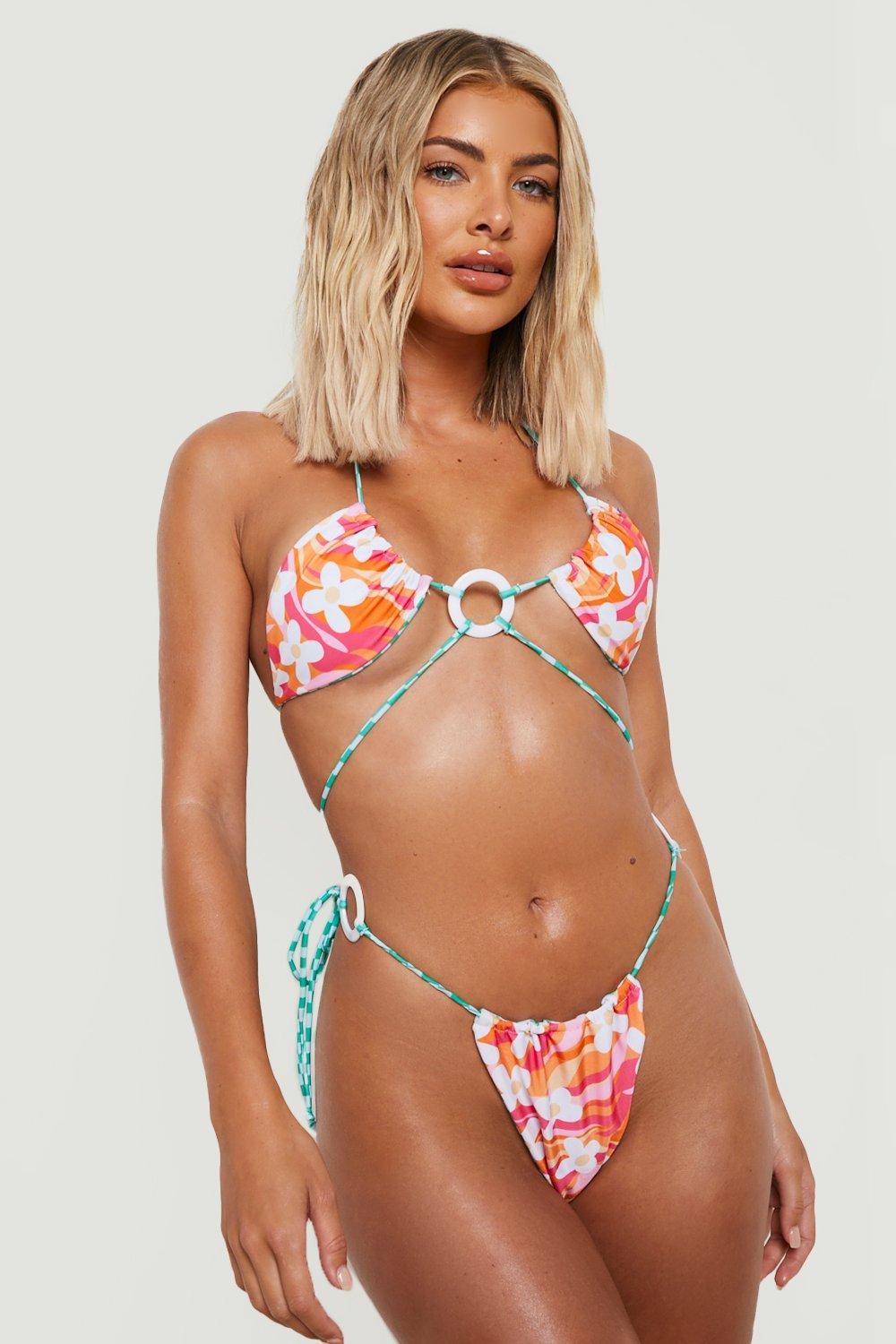 Купальный топ Boohoo GZZ17984 р. 40 Разноцветный