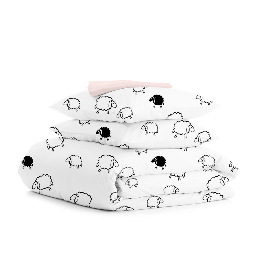 Комплект белья Cosas Sheep dark black постельного евро 200х220 см (4822052092101)