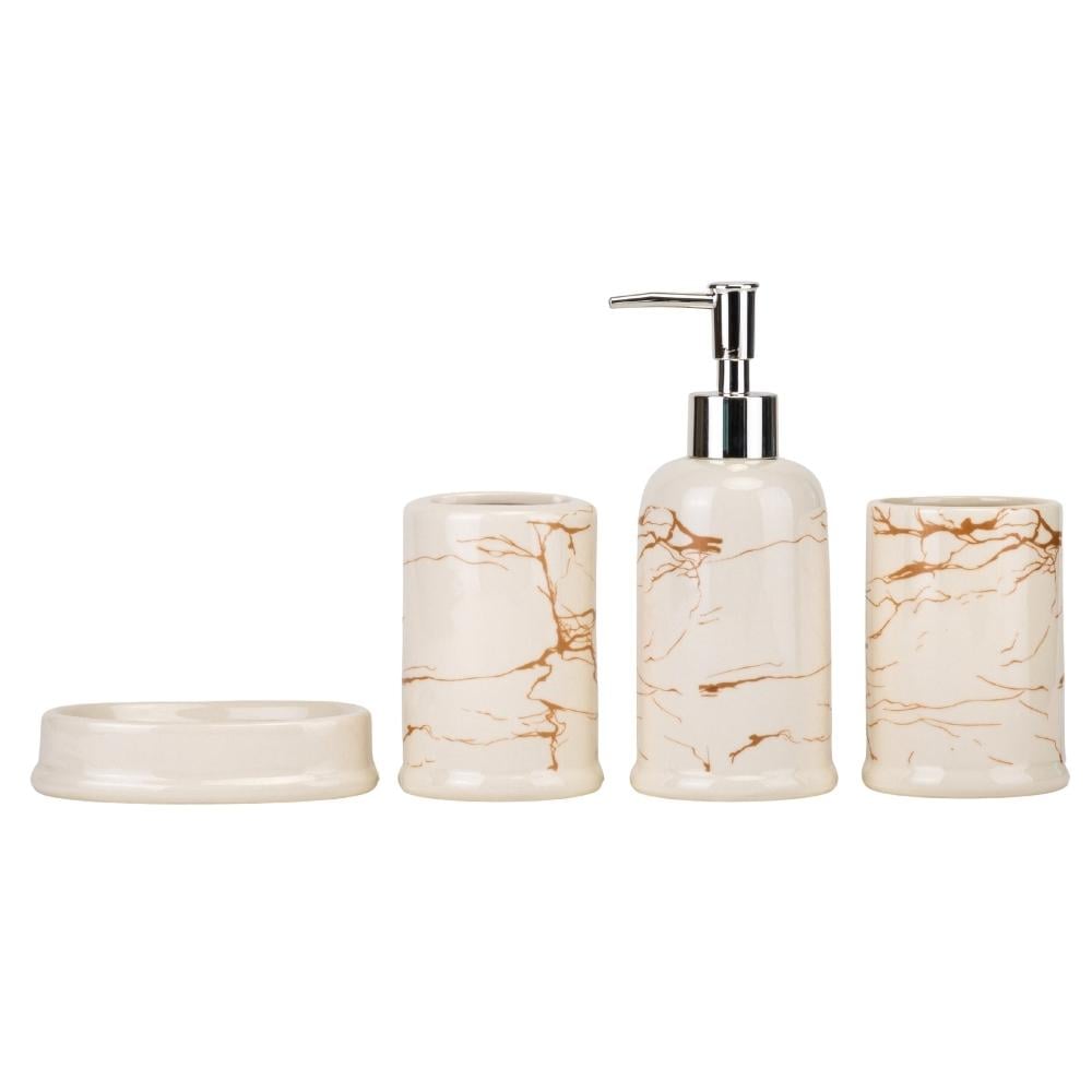 Набір для ванної кімнати Elisey Естетика мармуру 18 см Білий (9190-051)