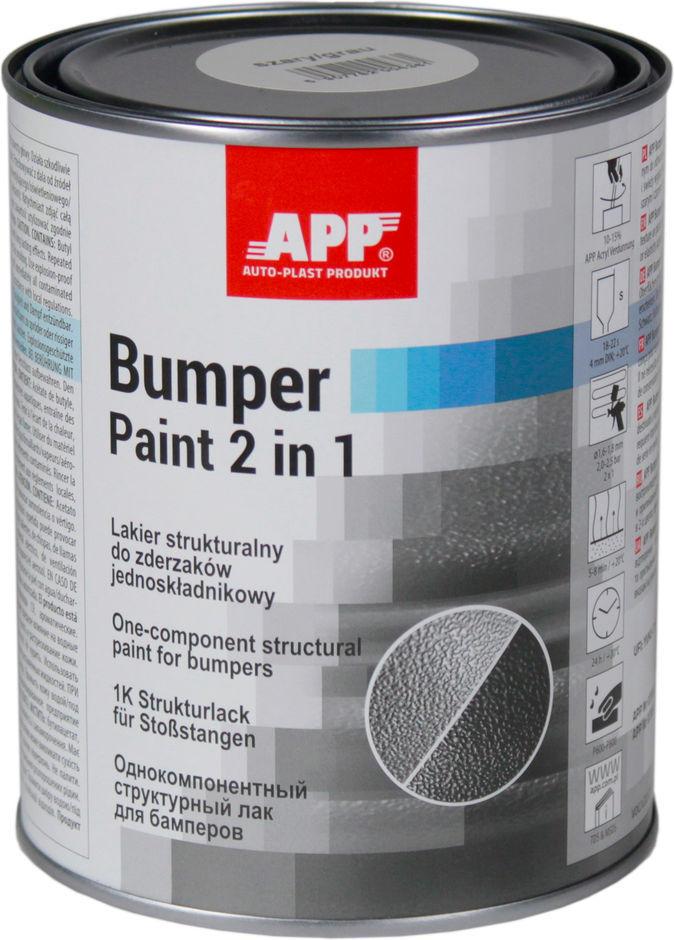 Краска для пластика APP Bumper Paint структурная 1 л Серый (020802)