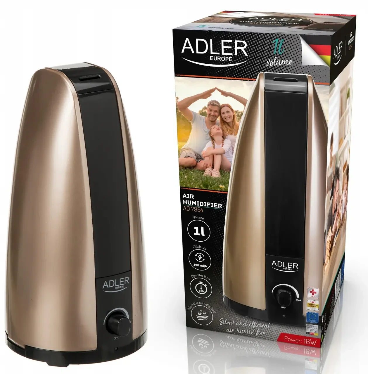 Зволожувач повітря Adler AD 7954 1 л (5908256834156) - фото 6 Зволожувач повітря Adler AD 7954 1 л (5908256834156) - фото 6