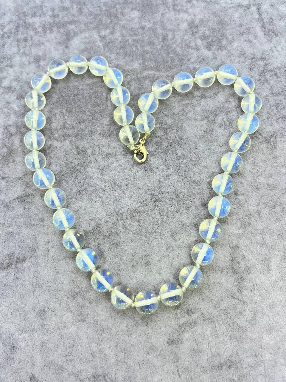 Бусы искусственный лунный камень 48 см Разноцветный (10153)