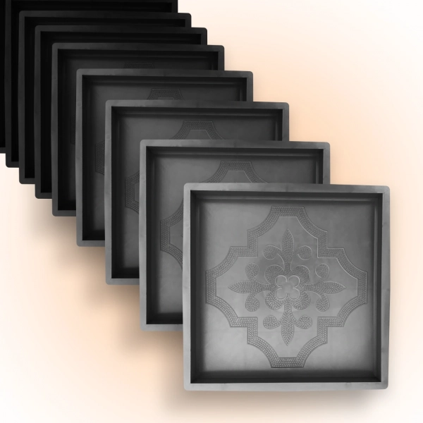 Форми для тротуарної плитки Верес-2007 Лілія квадрат 300х300 мм 25 шт. (1010725-3150)