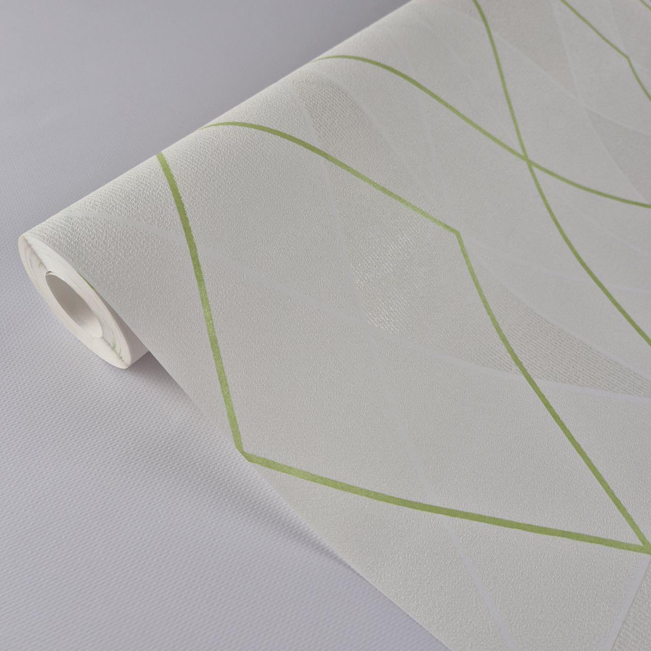 Шпалери вінілові на флізеліні для спальні/дитячої/вітальні Marburg 81972 з смугами 0,53х10,05 м Молочно-бежевий/Салатовий (2785922802) - фото 2 Шпалери вінілові на флізеліні для спальні/дитячої/вітальні Marburg 81972 з смугами 0,53х10,05 м Молочно-бежевий/Салатовий (2785922802) - фото 2