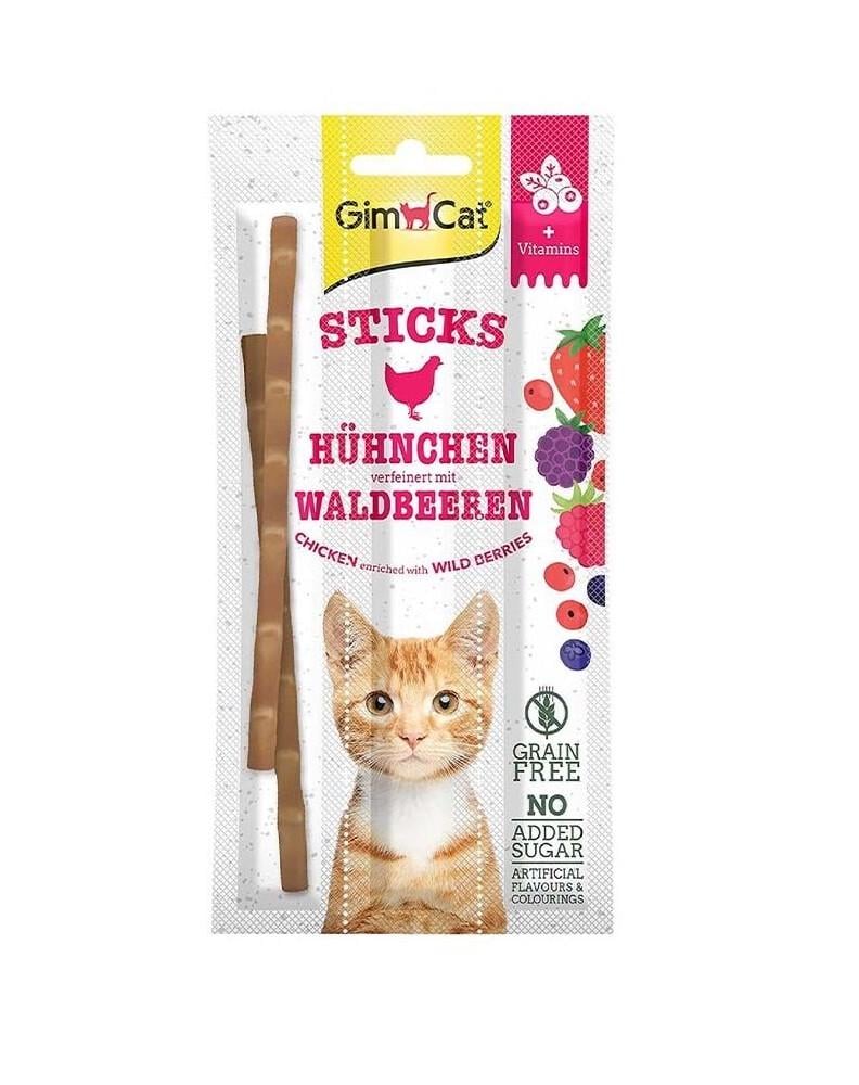 Ласощі для котів GimCat Sticks з куркою та лісовими ягодами 3х5 г (27732989)