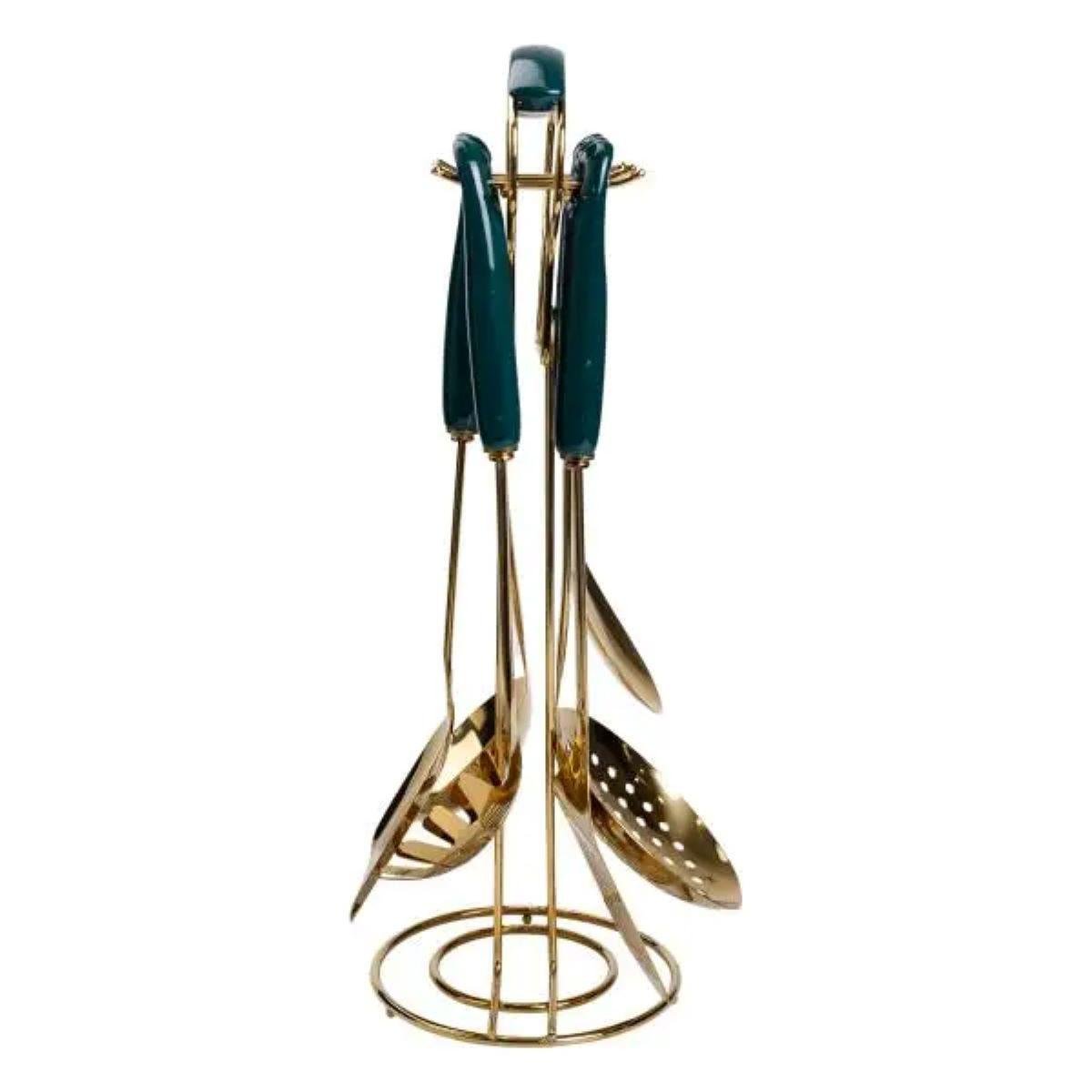 Набор кухонных принадлежностей на подставке HP-20-67 7 шт. Изумрудный (A-033762) - фото 5