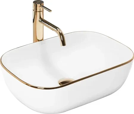 Умывальник Rea Belinda Gold Edge (ReaU8736)