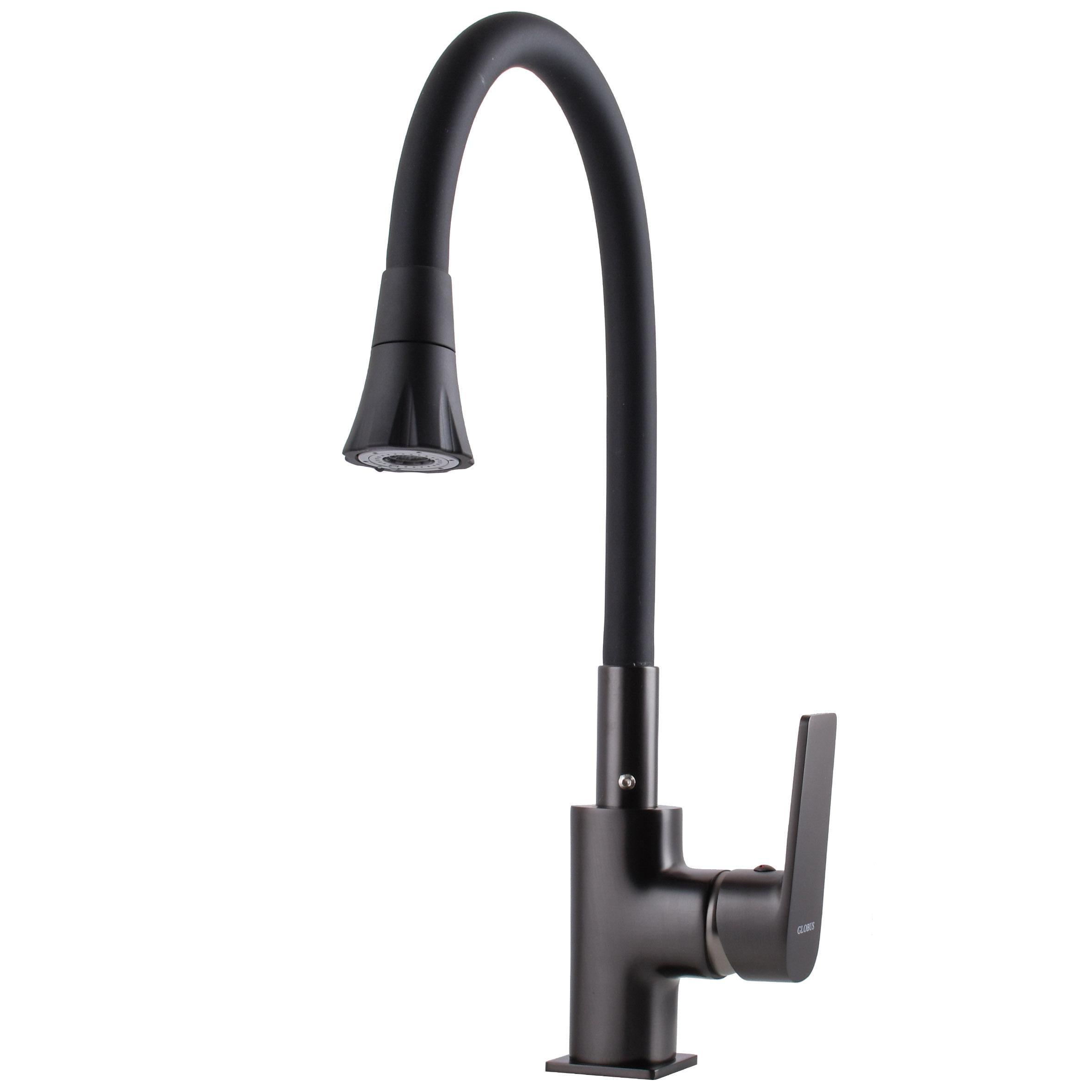 Смеситель кухонный Globus Lux Bonn излив с гибким изливом Графит/Черный (37461262)