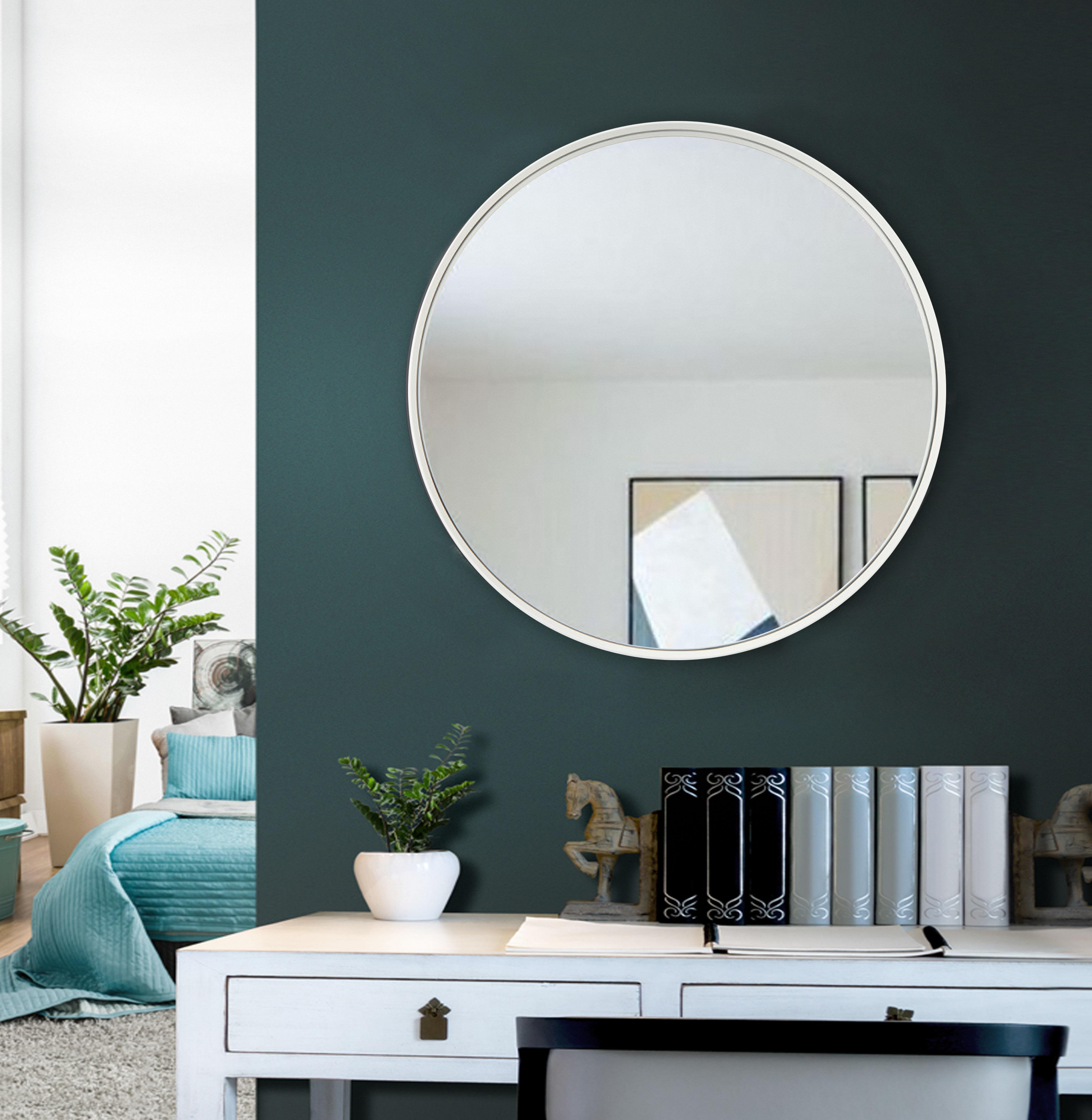 Зеркало круглое Art-com в металлической раме 100 см Белый (МР3 Білий)