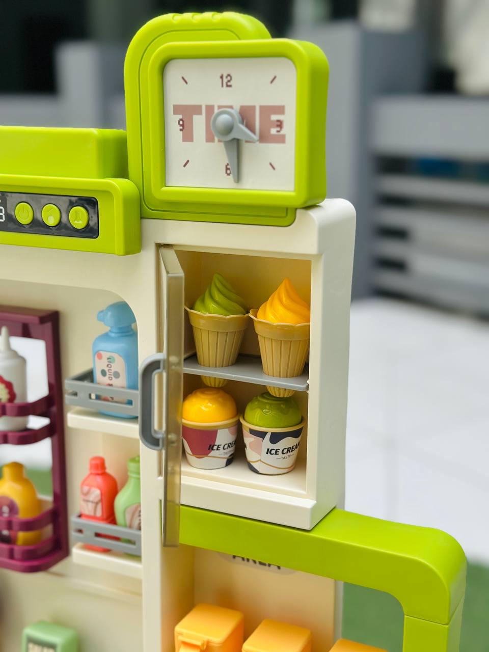 Кухня игровая высотой 100 см и 91 аксессуаром Зеленый (2443) - фото 3 Кухня игровая высотой 100 см и 91 аксессуаром Зеленый (2443) - фото 3