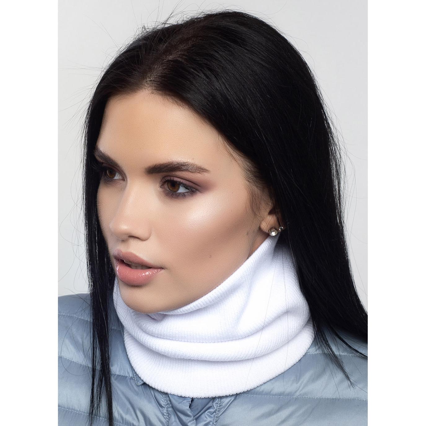 Снуд жіночий вовняний Leks Діалог one size Білий - фото 1