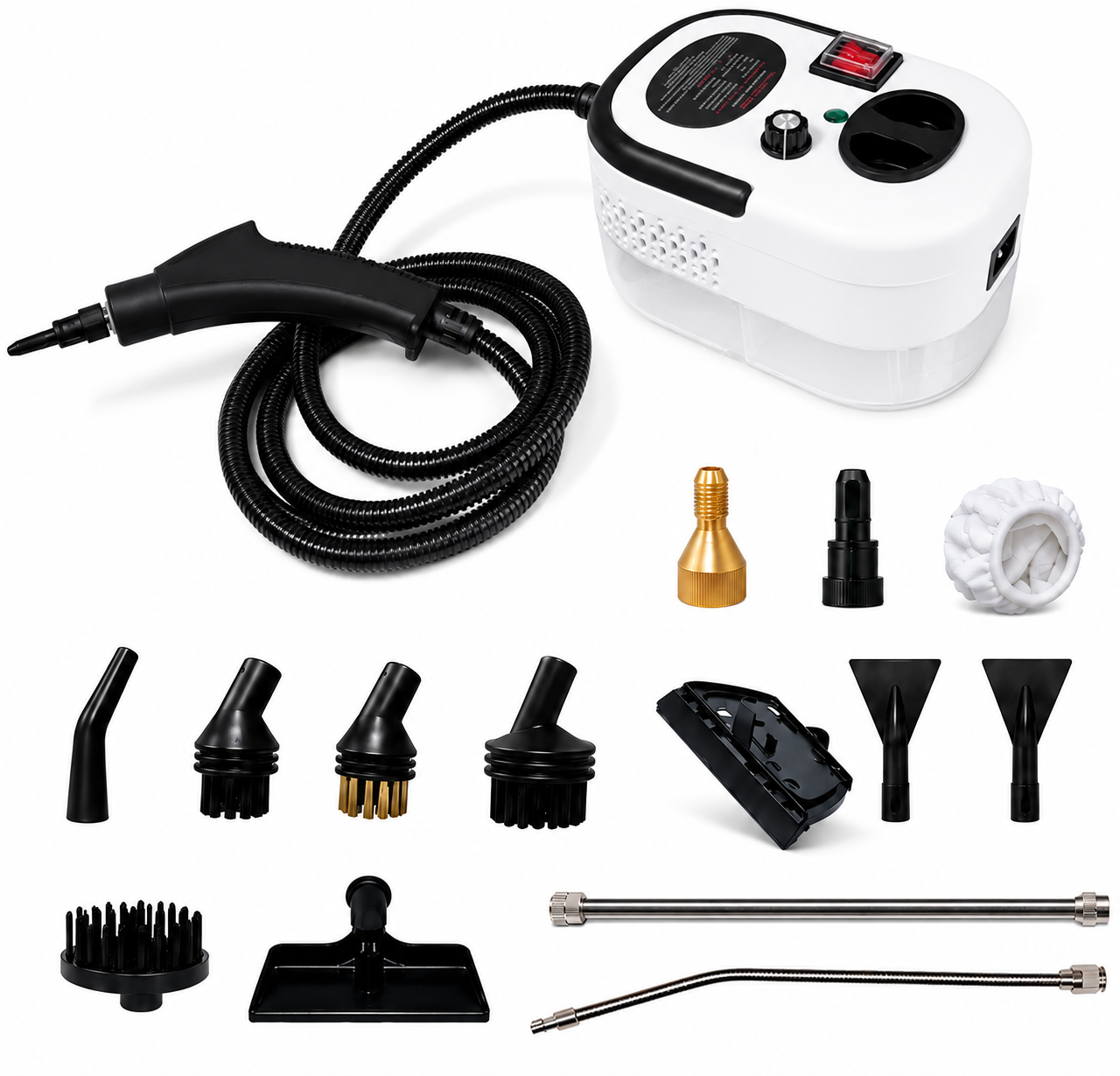 Пароочиститель универсальный Steam Cleaner 2500 Вт портативный с 14 аксессуарами (36293975) Пароочиститель универсальный Steam Cleaner 2500 Вт портативный с 14 аксессуарами (36293975)