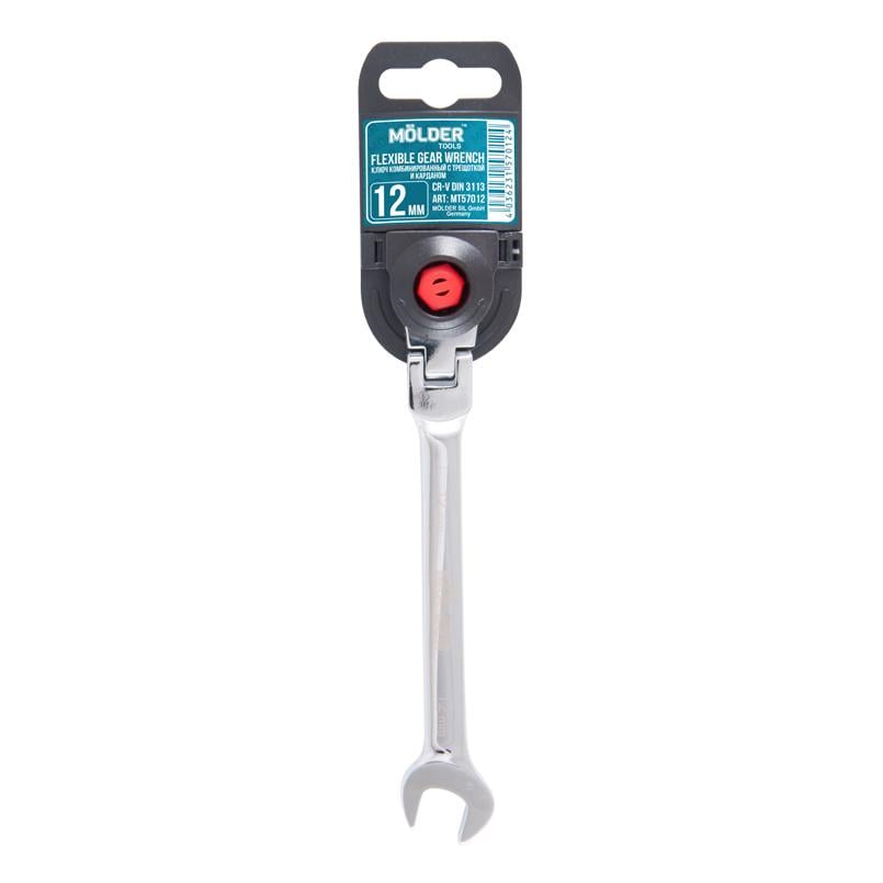 Ключ комбінований Molder з тріскачкою і карданом CR-V 12 мм
