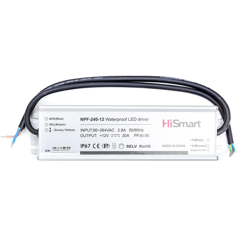 Блок живлення HiSmart 12V 20A 240W PFC IP67