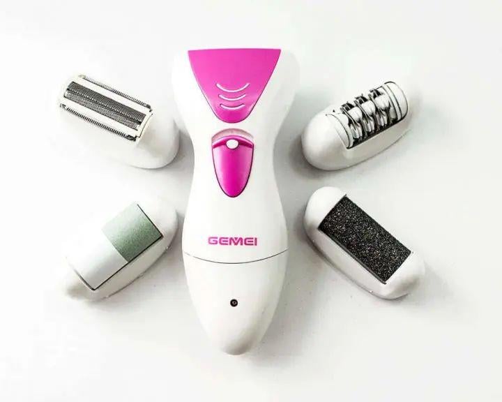 Эпилятор женский Gemei GM-7006 с 2 лезвиями роликовой пилкой для ног и головкой для ногтей (opt-13862)