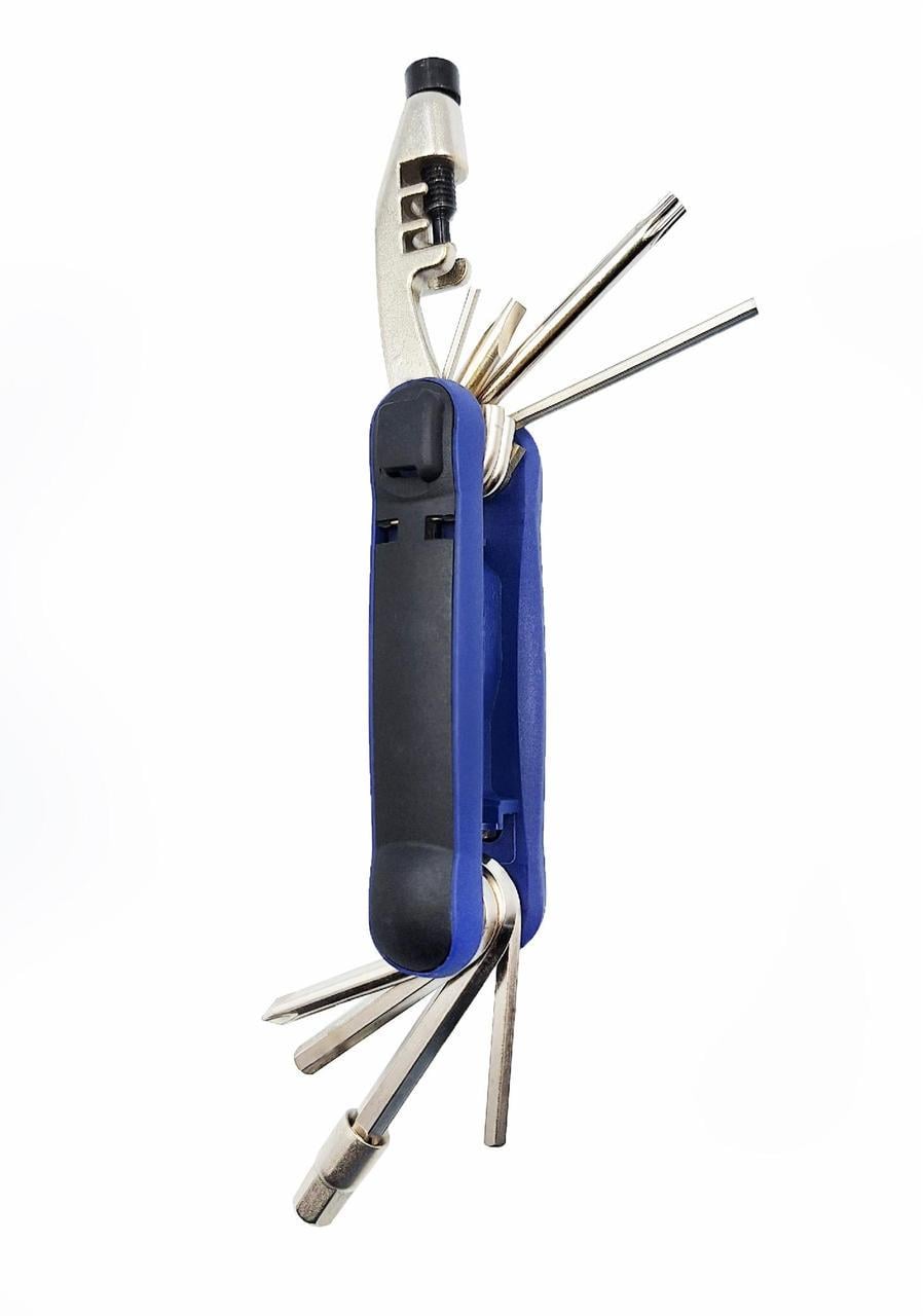Мультитул для велосипеда KEN TECH KL-9804C 15 функций Черно-синий (G0000586)