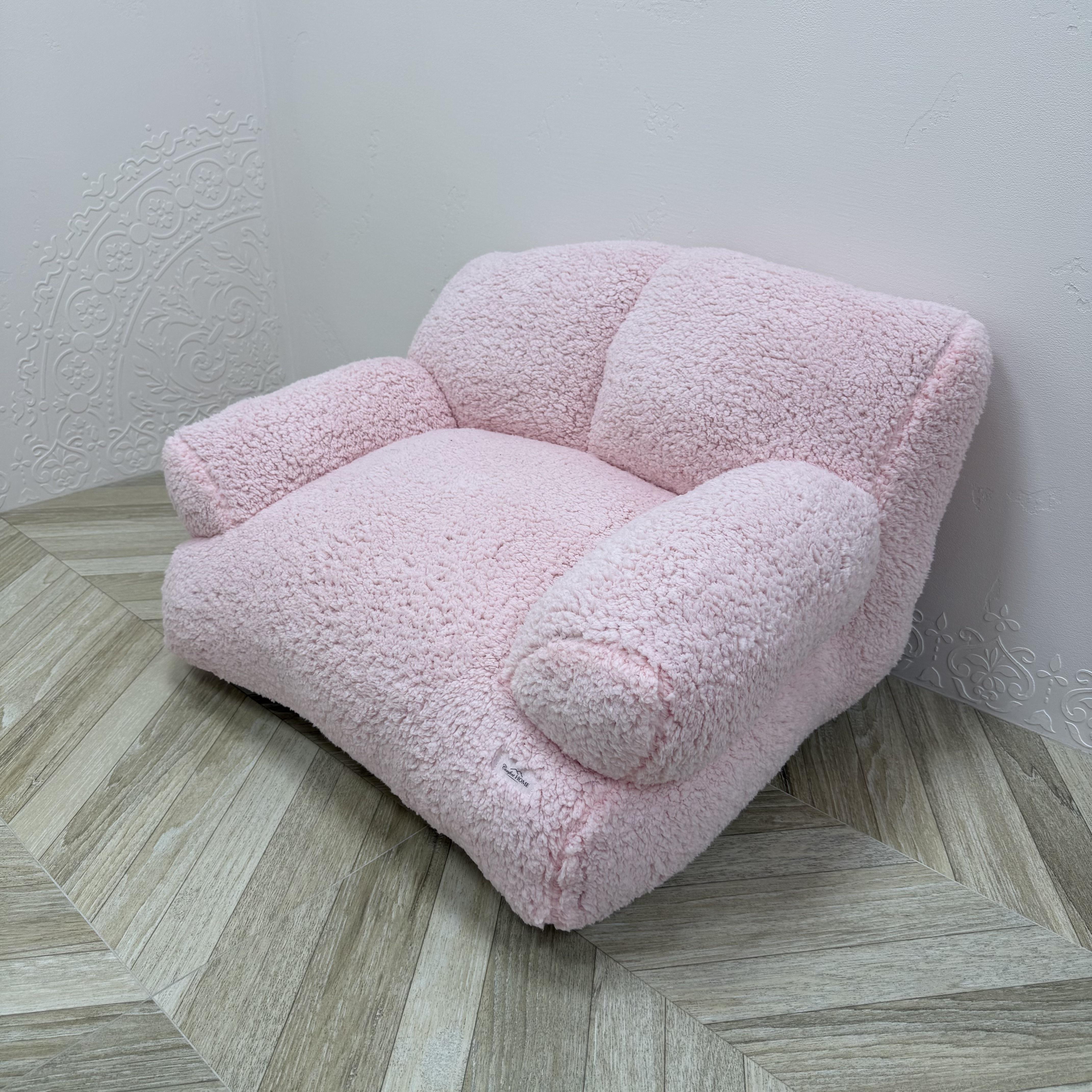 Лежак-диванчик для котів та собак Comfort Home модель 7 хутряний 75х70х45 см