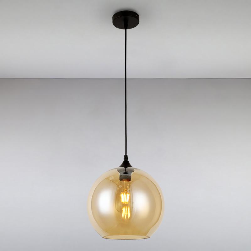 Люстра підвісна лофт Light House LS-14835-1 BR на одну лампу Коричневий/Чорний