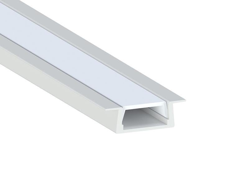 Профиль алюминиевый для светодиодной ленты LEDUA АЛ-01-1 врезной 2 м Белый (4867)