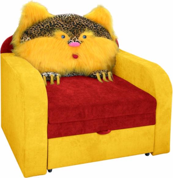 Кресло-кровать детское МАКСИ-МЕбель Пилот Тигренок с лапками Короб ЛДСП (9935)