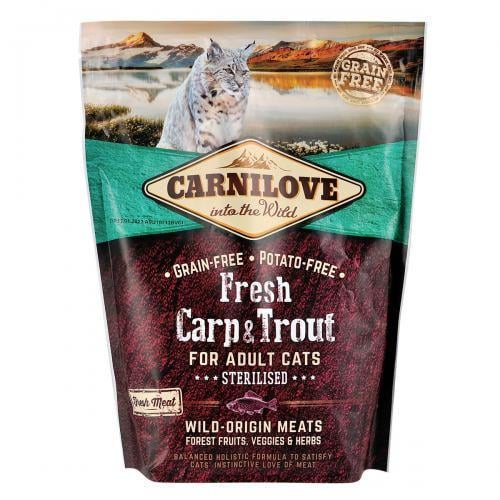 Корм сухий Carnilove Fresh Carp&Trout для стерилізованих котів риба 400 г