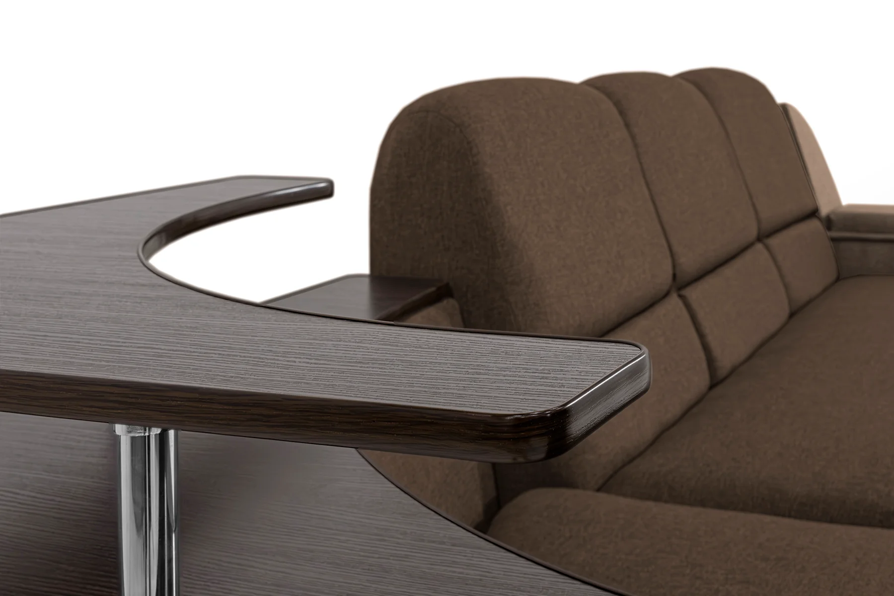 Диван угловой Меркурий со столиком 255х185 см Коричневый с бежевым (28118779) - фото 8