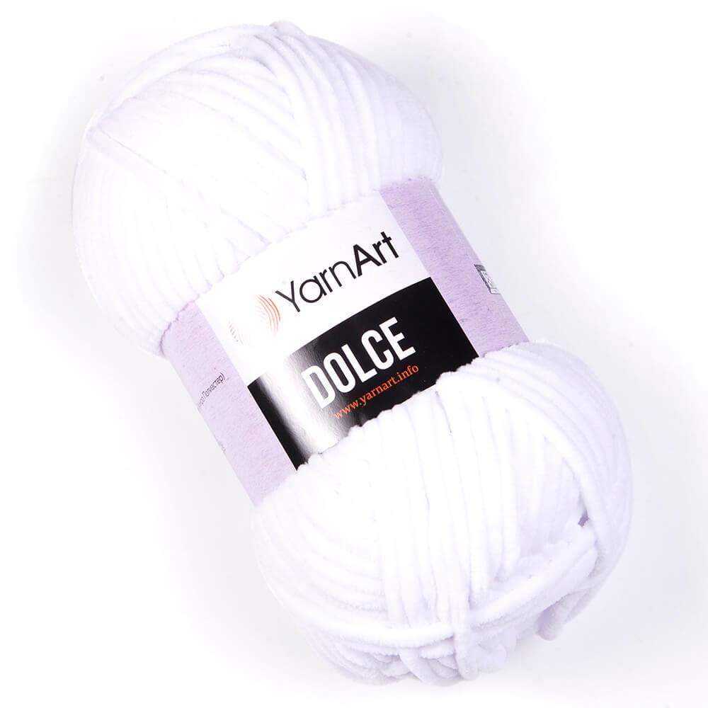 Пряжа велюровая YarnArt Dolce 741 Белый (2364)