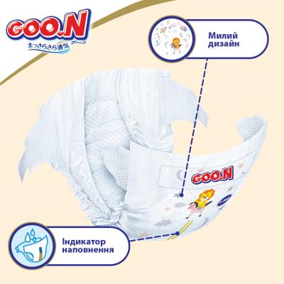 Подгузник GOO.N Premium Soft Newborn до 5 кг SS на липучках 72 шт. (863222) - фото 3