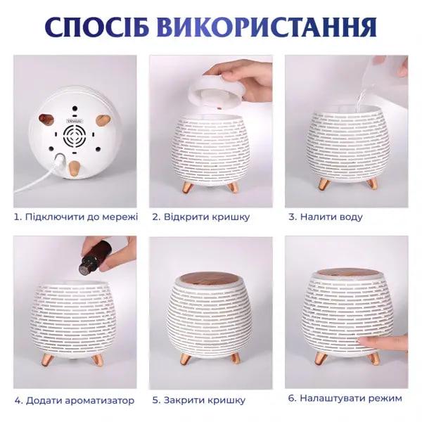 Зволожувач повітря аромадифузор з підсвічуванням 140 мл - фото 6