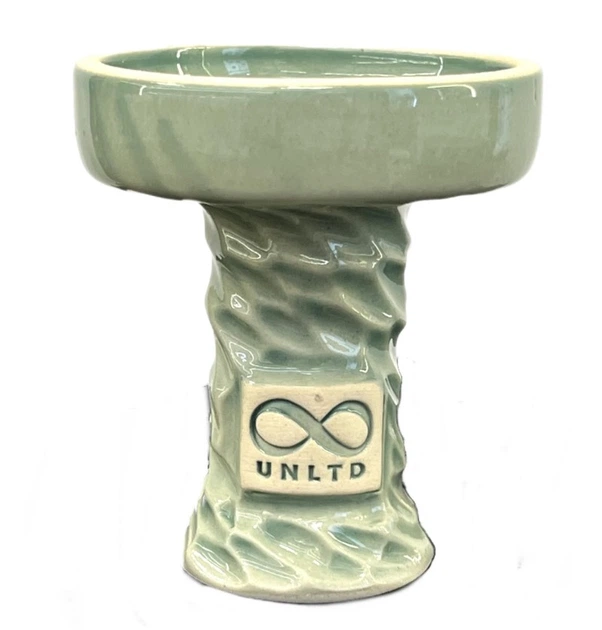 Чаша для кальяна UNLTD Phunnel из глины в глазури фанел под уплотнитель Green Amazonite (23339)