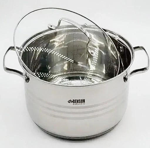 Набор кастрюль Benson 12 пр. из нержавеющей стали (BN-204) - фото 2