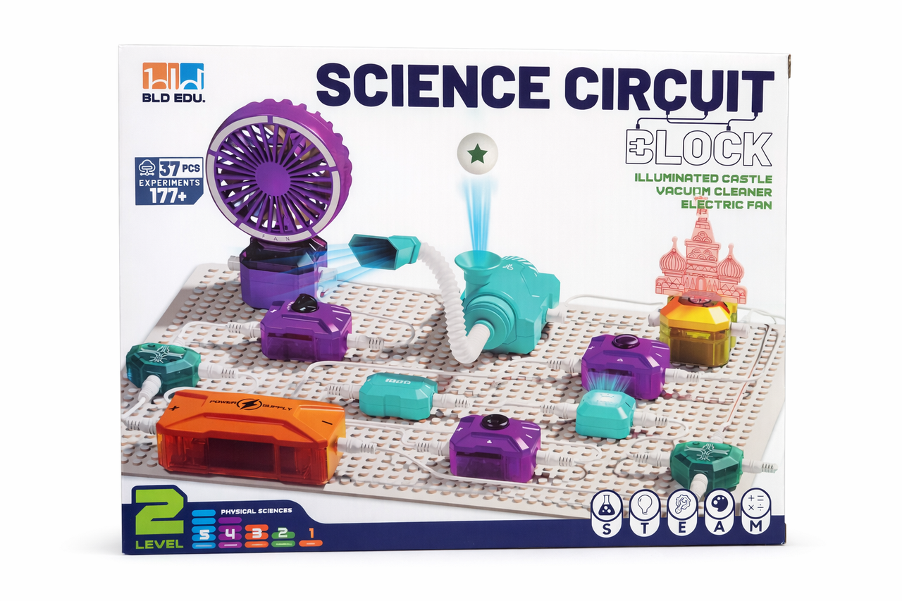 Конструктор электронный D 2003 177 экспериментов на батарейках в коробке (2941655170)