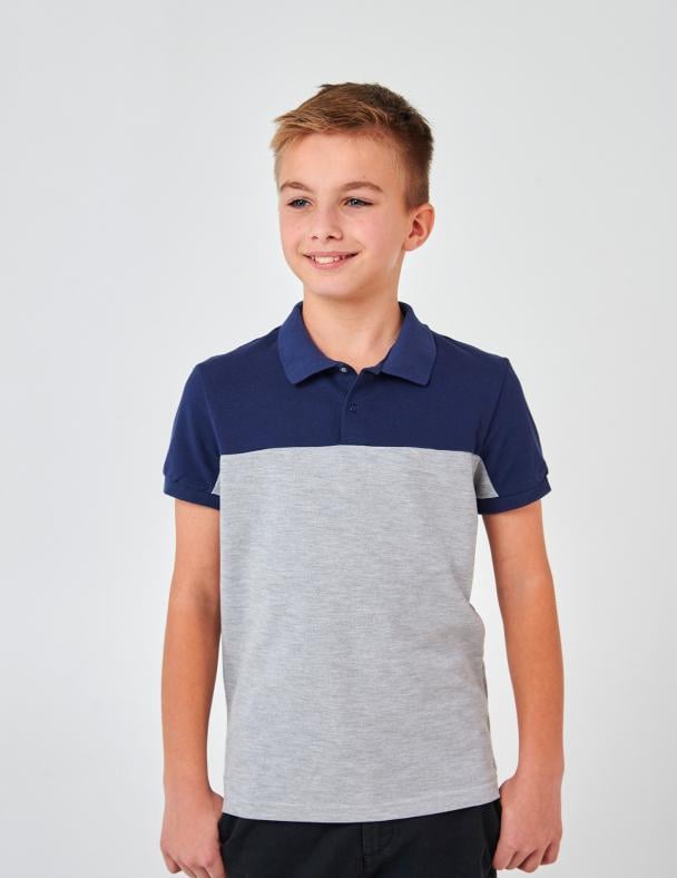 Футболка-поло для мальчика Smil Лакоста 128 см Темно синий (114117)