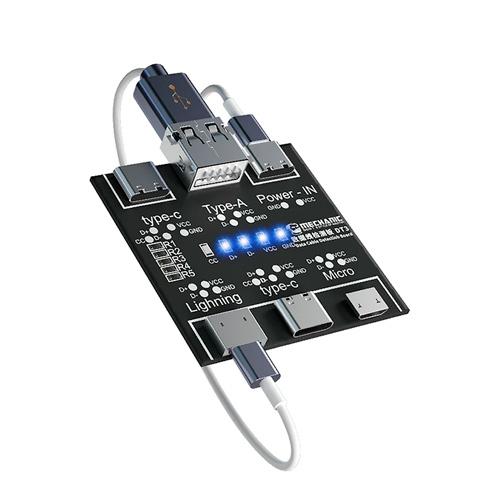 Плата тестер для проверки дата кабелей MicroUSB Type-C Lighting Mechanic DT3 (4195-ae61f) Плата тестер для проверки дата кабелей MicroUSB Type-C Lighting Mechanic DT3 (4195-ae61f)