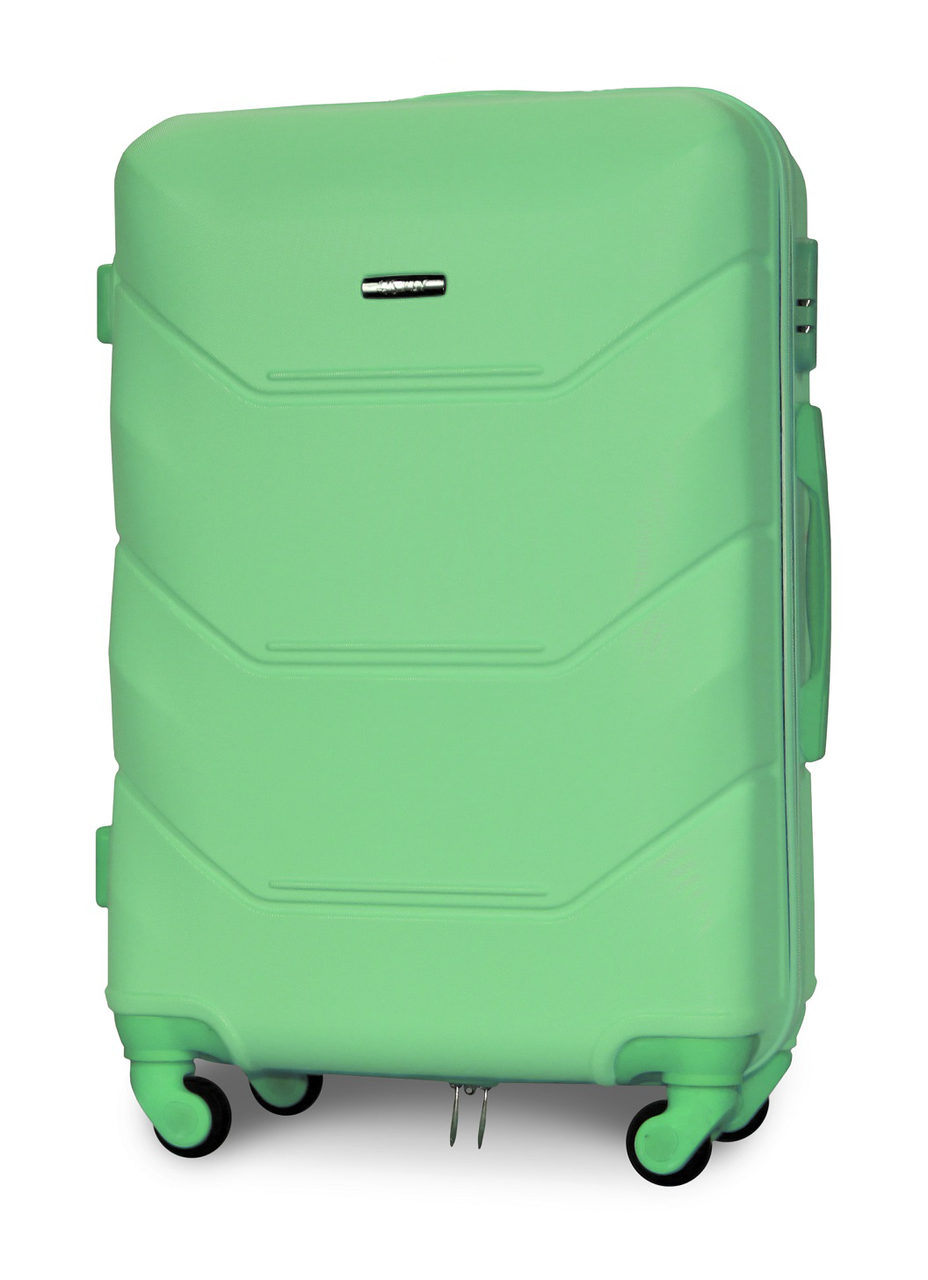 Чемодан пластиковый Fly K147 средний на 4 колесах 67х43х26 см 60 л Мятный