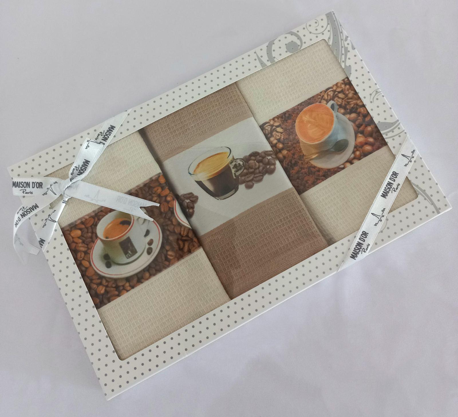 Подарочный набор кухонных полотенец Maison D'or Coffee Time (CN9118)