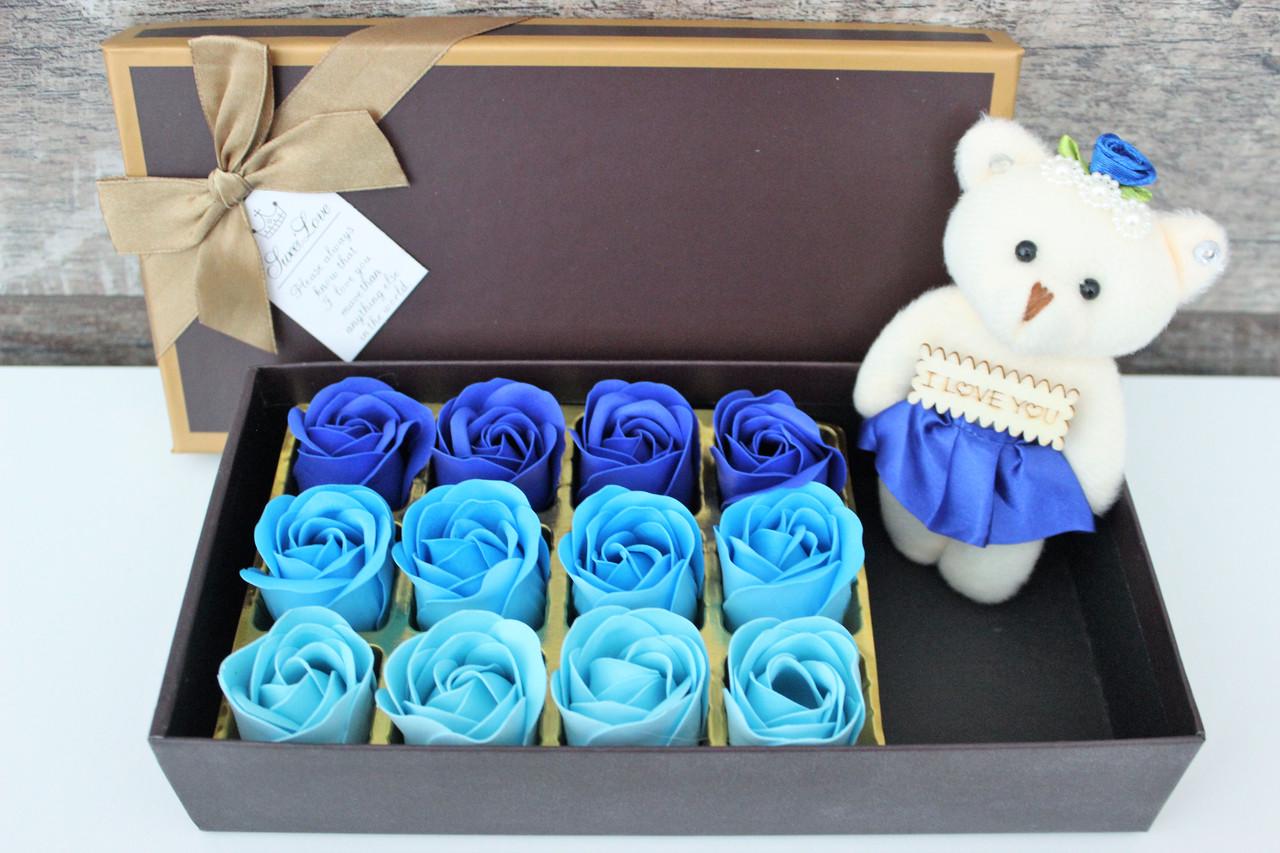 Мыло ручной работы из роз с мишкой (ML-2121)