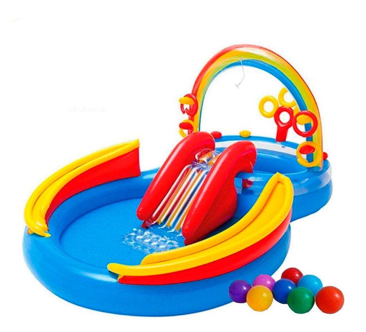 Басейн із гіркою Intex Веселка (15005273)