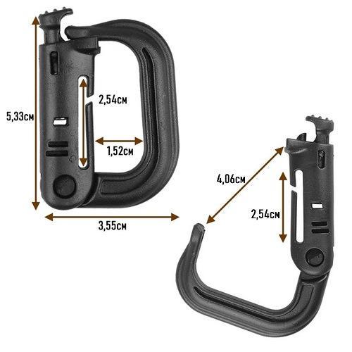 Карабін фіксатор D-подібний Tornado Grimloc MOLLE 4 шт. Khaki (11198491) - фото 5 Карабін фіксатор D-подібний Tornado Grimloc MOLLE 4 шт. Khaki (11198491) - фото 5