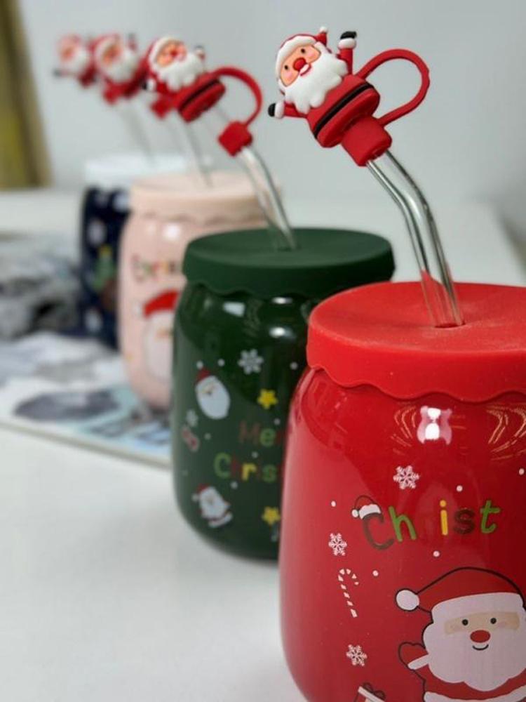 Чашка с крышкой и трубочкой Санта керамика 460 мл Красный (21-чер-102-1082) - фото 7 Чашка с крышкой и трубочкой Санта керамика 460 мл Красный (21-чер-102-1082) - фото 7